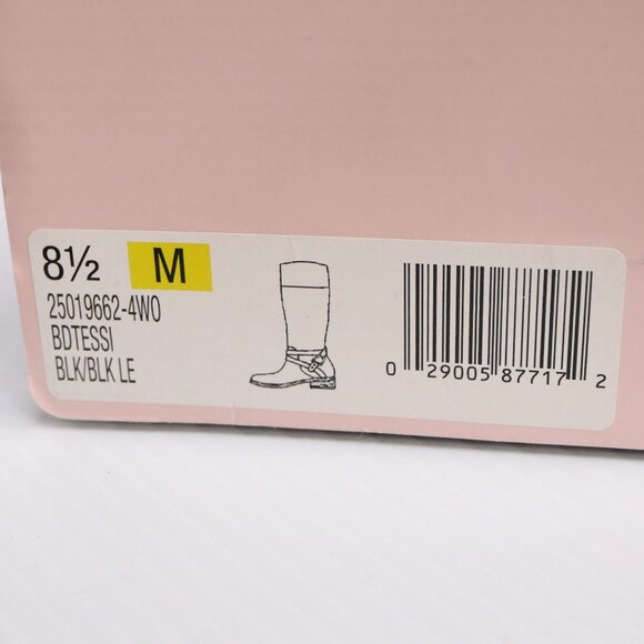 Bandalino Tessi Black Leather Wide Calf Riding Boots Womens Size 8.5 New - Picture 7 of 9